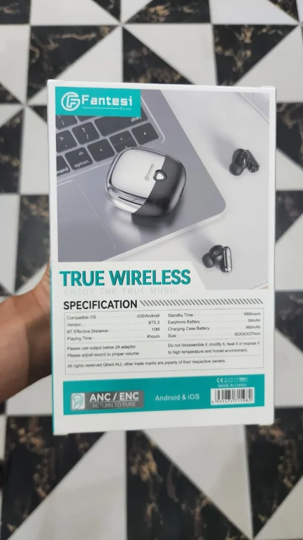 Fantesi A-03 true wireless earbuds with LED display charging case, ANC/ENC and Bluetooth 5.3 – PakPearl