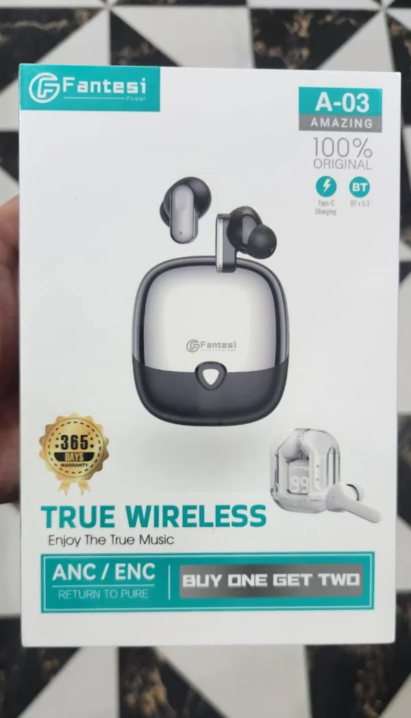 Fantesi A-03 true wireless earbuds with LED display charging case, ANC/ENC and Bluetooth 5.3 – PakPearl