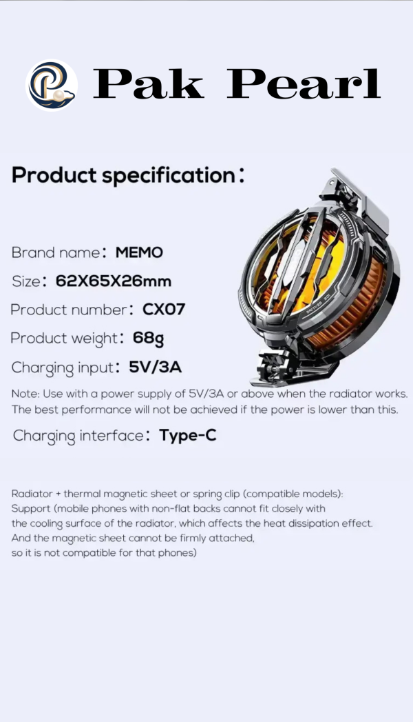 Memo CX07  Mobile Gaming Cooler