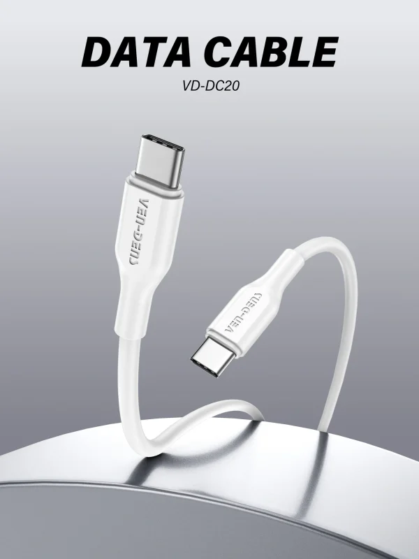 Ven-Dens Type-C to Type-C Fast charging Branded Cable Available at Pak Pearl