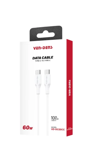 Ven-Dens Type-C to Type-C Fast charging Branded Cable Available at Pak Pearl