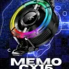 Memo CX15 RGB magnetic gaming cooling fan for mobile phones with rainbow LED lighting | PakPearl Pakistan