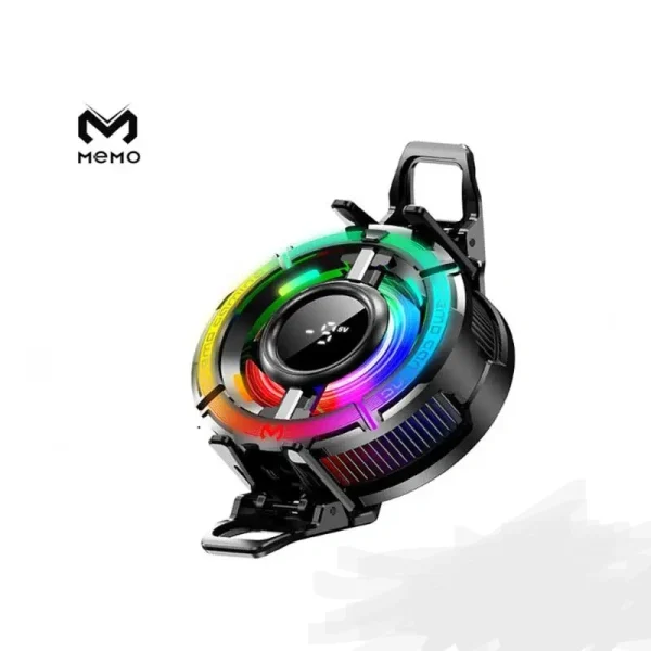 Memo CX15 RGB magnetic gaming cooling fan for mobile phones with rainbow LED lighting | PakPearl Pakistan