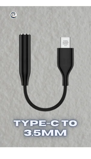 PakPearl Type-C to 3.5mm audio adapter with DAC chip for USB-C phones