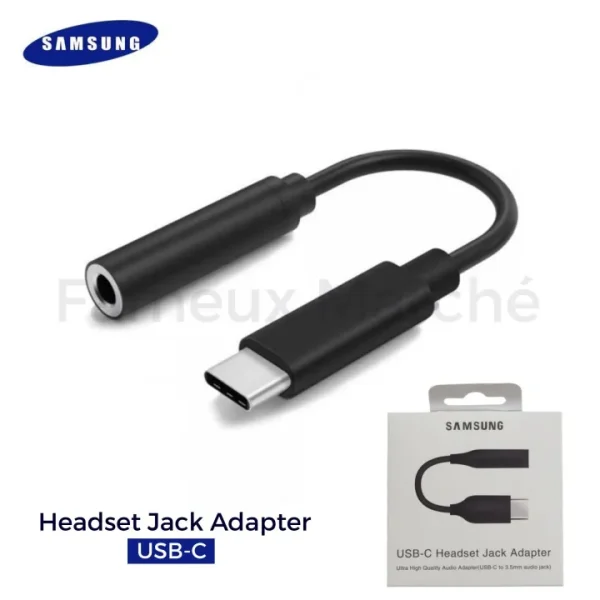 PakPearl Type-C to 3.5mm audio adapter with DAC chip for USB-C phones
