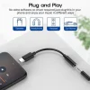 PakPearl Type-C to 3.5mm audio adapter with DAC chip for USB-C phones
